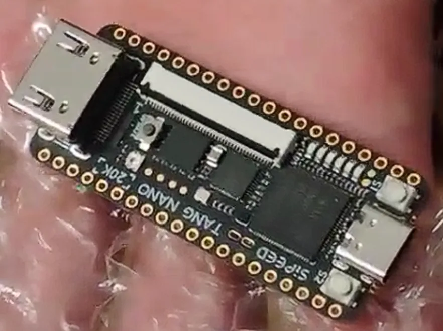 Tang Nano 20K FPGA development board used for TankCPU physical hardware testing.